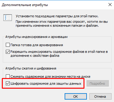 Додаткові атрибути папки